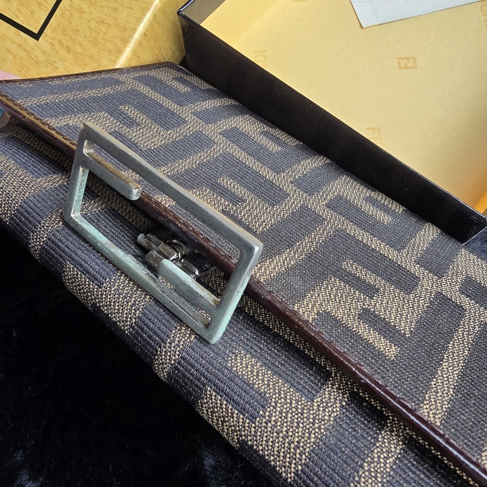 Fendi Monogram Brown and Tan Trifold Wallet - Picture 7 of 16